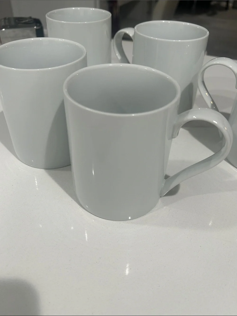 Williams Sonoma Open Kitchen White Ceramic Coffee Mugs - Set of 5